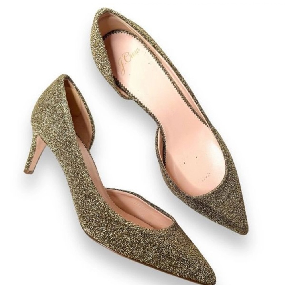 J.Crew Colette d’Orsay Pump in Metallic Gold